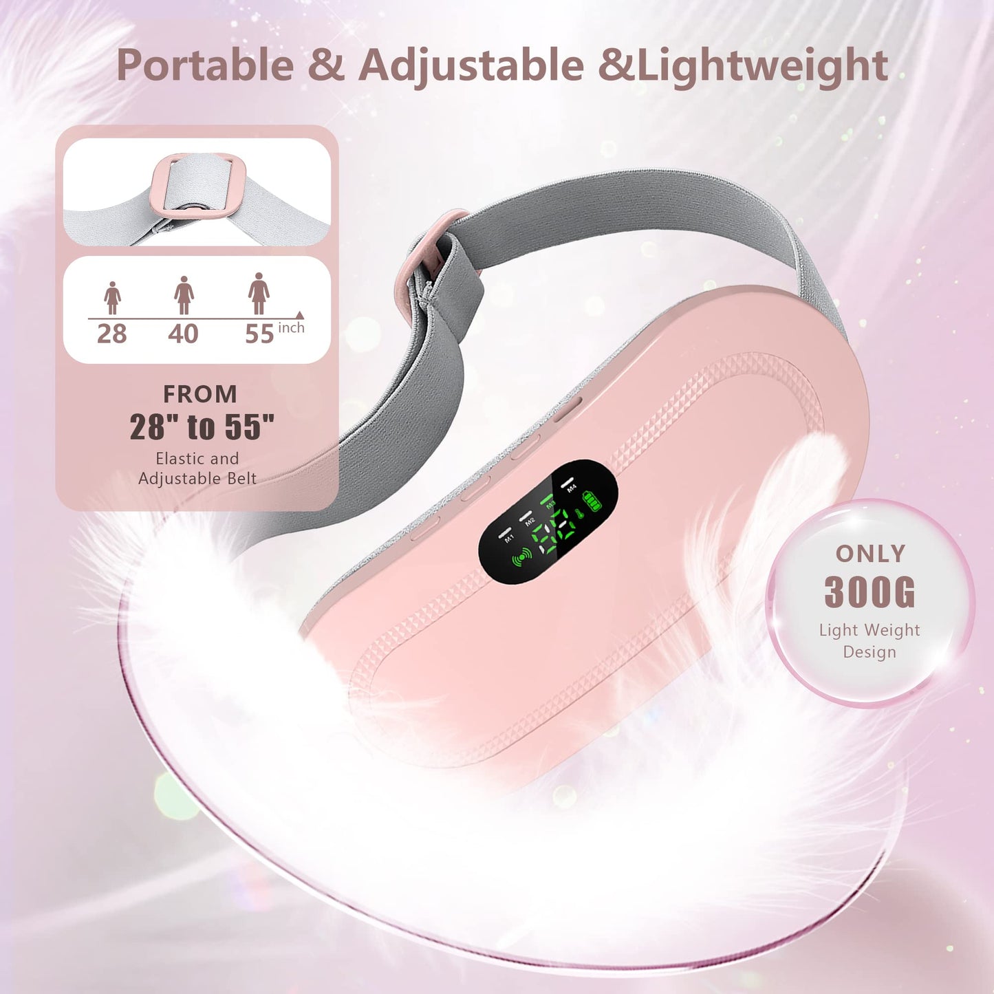 Heating And Vibrating Digital Period Pad For Healing Period Cramps